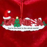 Grandma Christmas Ornament Personalized FREE at PersonalizedOrnamentsMarket.com by Russell Rhodes