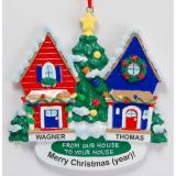 Neighbors Christmas Ornament Our House to Yours Personalized FREE at PersonalizedOrnamentsMarket.com by Russell Rhodes