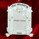 Wedding Christmas Ornament Frame Personalized FREE at PersonalizedOrnamentsMarket.com by Russell Rhodes