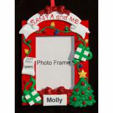 Santa and Me Photo Frame Christmas Ornament Personalized FREE at PersonalizedOrnamentsMarket.com by Russell Rhodes