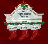 Family Adoption Christmas Ornament Hung with Care for 3 Personalized FREE at PersonalizedOrnamentsMarket.com by Russell Rhodes