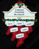 6 Friends for Life Christmas Ornament Personalized FREE at PersonalizedOrnamentsMarket.com by Russell Rhodes