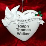 Memorial Christmas Ornament Heart of Remembrance Personalized FREE at PersonalizedOrnamentsMarket.com by Russell Rhodes