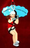 Girl Zip Line Christmas Ornament Personalized FREE at PersonalizedOrnamentsMarket.com by Russell Rhodes