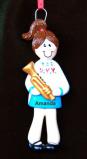 Female Trumpet Christmas Ornament Personalized FREE at PersonalizedOrnamentsMarket.com by Russell Rhodes