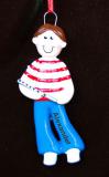 Male Flute Christmas Ornament Personalized FREE at PersonalizedOrnamentsMarket.com by Russell Rhodes