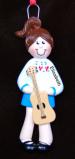 Female Guitar Christmas Ornament Personalized FREE at PersonalizedOrnamentsMarket.com by Russell Rhodes