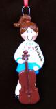 Female Cello Christmas Ornament Personalized FREE at PersonalizedOrnamentsMarket.com by Russell Rhodes