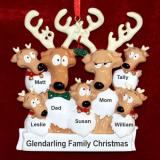 Family Christmas Ornament Reindeer 7 Personalized FREE at PersonalizedOrnamentsMarket.com by Russell Rhodes