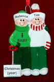 Pregnant Christmas Ornament for 2 Outside Together Personalized FREE at PersonalizedOrnamentsMarket.com by Russell Rhodes