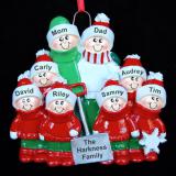 Family Christmas Ornament for 8 Outside Together Personalized FREE at PersonalizedOrnamentsMarket.com by Russell Rhodes