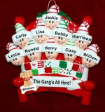 Grandparents Christmas Ornament 10 Grandkids Warm & Cozy with Dogs, Cats, Pets Custom Added Personalized FREE at PersonalizedOrnamentsMarket.com by Russell Rhodes