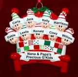 Grandparents Christmas Ornament for 9 Grandkids Warm & Cozy  Personalized FREE at PersonalizedOrnamentsMarket.com by Russell Rhodes