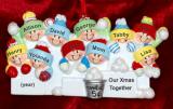 Family Christmas Ornament Snowball Fun Family 10 Personalized FREE at PersonalizedOrnamentsMarket.com by Russell Rhodes