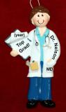 Medical Graduation Christmas Ornament Female Personalized FREE at PersonalizedOrnamentsMarket.com by Russell Rhodes