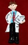 Medical Graduation Christmas Ornament Male Personalized FREE at PersonalizedOrnamentsMarket.com by Russell Rhodes