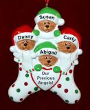 Xmas Cute Family Christmas Ornament Just the 4 Kids Personalized FREE at PersonalizedOrnamentsMarket.com by Russell Rhodes