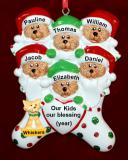 Family Christmas Ornament 6 Precious Kids with Dogs, Cats, Pets Custom Added Personalized FREE at PersonalizedOrnamentsMarket.com by Russell Rhodes