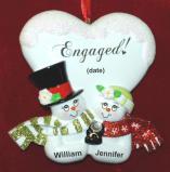 Engagement Christmas Ornament Bliss & Love Personalized FREE at PersonalizedOrnamentsMarket.com by Russell Rhodes