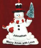 Snowman Christmas Ornament Winter Fun Personalized FREE at PersonalizedOrnamentsMarket.com by Russell Rhodes