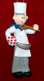 Chef Christmas Ornament Male Personalized FREE at PersonalizedOrnamentsMarket.com by Russell Rhodes