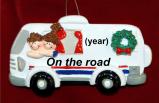 Couple Christmas Ornament RV Personalized FREE at PersonalizedOrnamentsMarket.com by Russell Rhodes