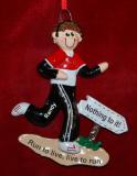 Running Christmas Ornament Fast Male Personalized FREE at PersonalizedOrnamentsMarket.com by Russell Rhodes