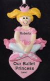 Ballerina Christmas Ornament Princess Blond Personalized FREE at PersonalizedOrnamentsMarket.com by Russell Rhodes