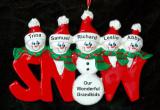 Grandparents Christmas Ornament Snow Much Fun 5 Grandkids Personalized FREE at PersonalizedOrnamentsMarket.com by Russell Rhodes