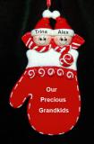 Grandparents Christmas Ornament Holiday Mitten 2 Grandkids Personalized FREE at PersonalizedOrnamentsMarket.com by Russell Rhodes