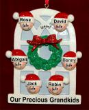 Grandparents Christmas Ornament Holiday Home for 6 Personalized FREE at PersonalizedOrnamentsMarket.com by Russell Rhodes