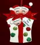 Family Christmas Ornament Xmas Gift for 3 Personalized FREE at PersonalizedOrnamentsMarket.com by Russell Rhodes