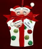 Grandparents Christmas Ornament Xmas Gift 3 Grandkids Personalized FREE at PersonalizedOrnamentsMarket.com by Russell Rhodes