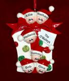 Family Christmas Ornament Xmas Gift for 6 Personalized FREE at PersonalizedOrnamentsMarket.com by Russell Rhodes