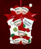 Family Christmas Ornament Xmas Gift Just the Kids 6 Personalized FREE at PersonalizedOrnamentsMarket.com by Russell Rhodes