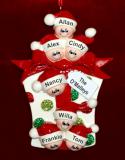 Family Christmas Ornament Xmas Gift for 7 Personalized FREE at PersonalizedOrnamentsMarket.com by Russell Rhodes