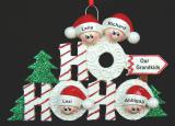 Grandparents Christmas Ornament Ho Ho Ho 4 Grandkids Personalized FREE at PersonalizedOrnamentsMarket.com by Russell Rhodes