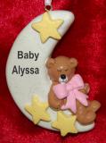 Baby Christmas Ornament Sweet Sleep Pink Personalized FREE at PersonalizedOrnamentsMarket.com by Russell Rhodes