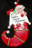 Kids Christmas Ornament Xmas Elf for 1 Personalized FREE at PersonalizedOrnamentsMarket.com by Russell Rhodes