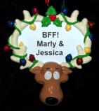 Friends Christmas Ornament Reindeer Lit Personalized FREE at PersonalizedOrnamentsMarket.com by Russell Rhodes