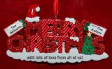 Merry Christmas Ornament Personalized FREE at PersonalizedOrnamentsMarket.com by Russell Rhodes