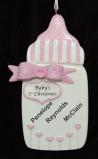 Bottle for Baby Girl Christmas Ornament Personalized FREE at PersonalizedOrnamentsMarket.com by Russell Rhodes