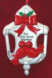 1st Xmas Together Christmas Ornament Knocker Style Personalized FREE at PersonalizedOrnamentsMarket.com by Russell Rhodes