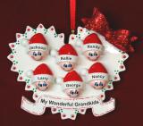 Grandparents Christmas Ornament Loving Heart 6 Grandkids Personalized FREE at PersonalizedOrnamentsMarket.com by Russell Rhodes