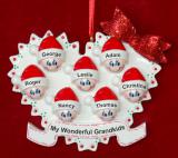 Grandparents Christmas Ornament Loving Heart 7 Grandkids Personalized FREE at PersonalizedOrnamentsMarket.com by Russell Rhodes