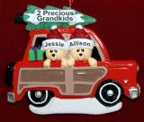 Grandparents Christmas Ornament Woody 2 Grandkids Personalized FREE at PersonalizedOrnamentsMarket.com by Russell Rhodes