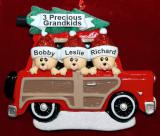 Grandparents Christmas Ornament Woody 3 Grandkids Personalized FREE at PersonalizedOrnamentsMarket.com by Russell Rhodes