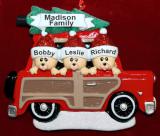 Family Christmas Ornament Woody for 3 Personalized FREE at PersonalizedOrnamentsMarket.com by Russell Rhodes