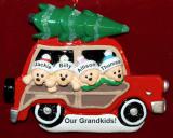 Grandparents Christmas Ornament Woody 4 Grandkids Personalized FREE at PersonalizedOrnamentsMarket.com by Russell Rhodes