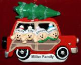 Family Christmas Ornament Woody for 4 Personalized FREE at PersonalizedOrnamentsMarket.com by Russell Rhodes